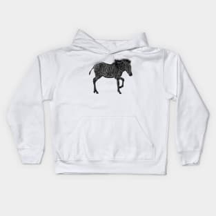 Grevy's zebra foal Kids Hoodie